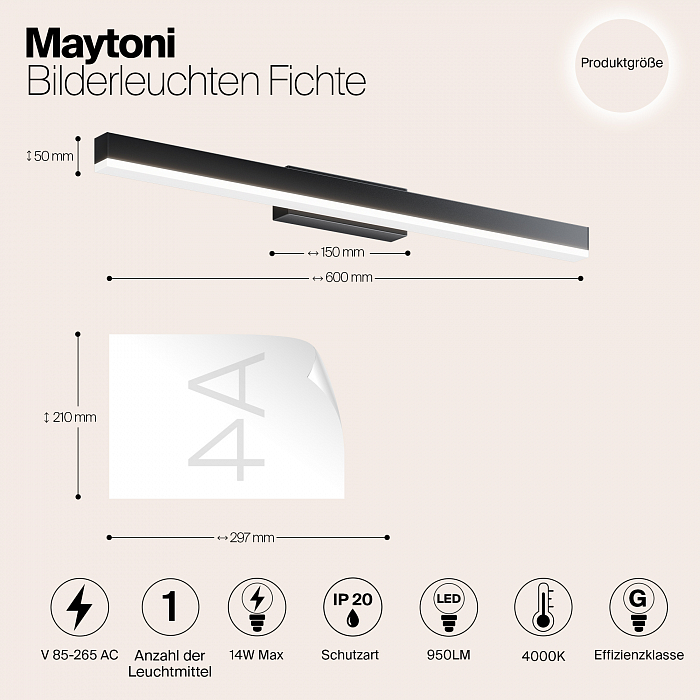 Интерьерная подсветка Maytoni MIR012WL-L14B4K