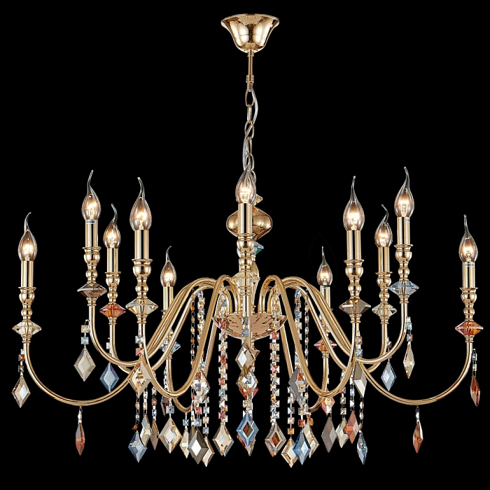 Люстра Crystal Lux MERCEDES SP6+6 GOLD/COLOR
